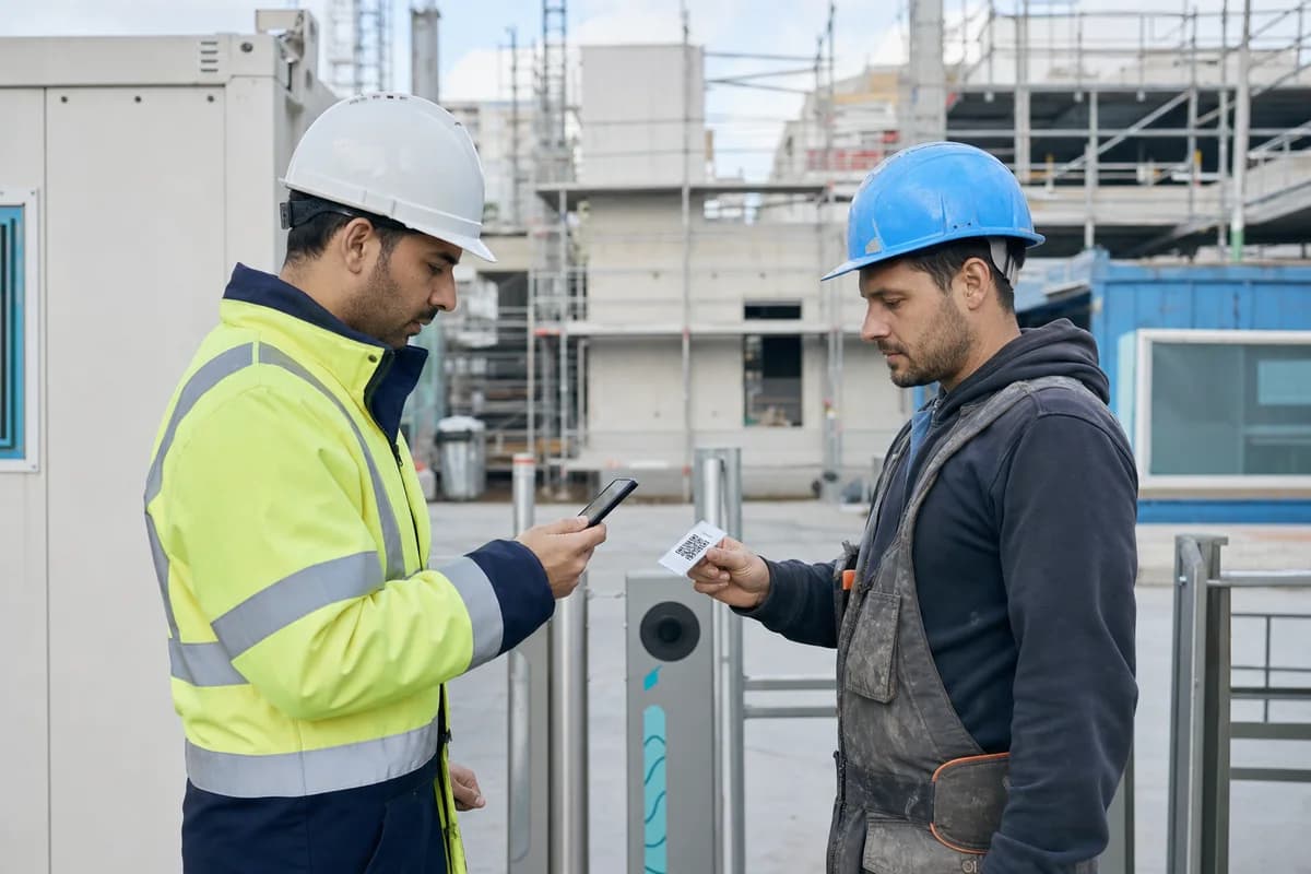 Equipe du secteur BTP & chantiers lors d'un controle d'acces