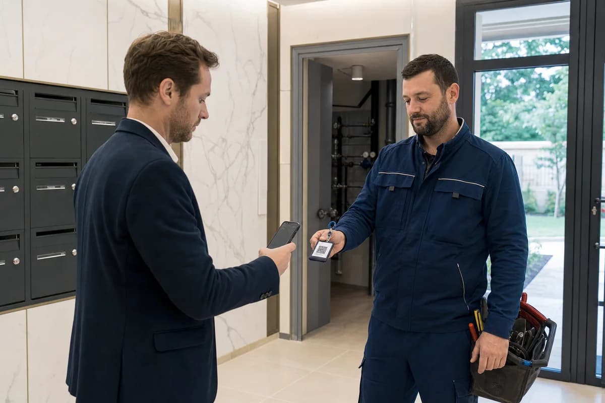 Equipe du secteur Immobilier lors d'un controle d'acces