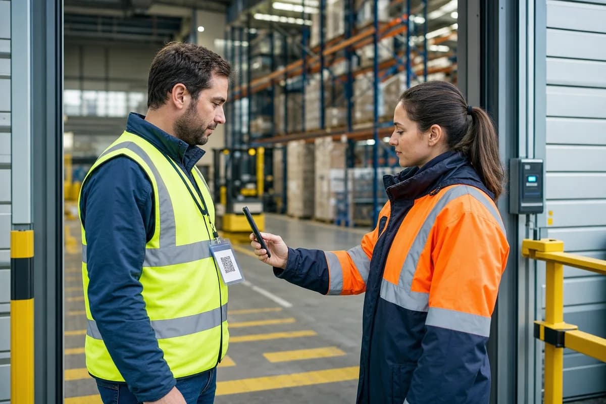 Equipe du secteur Logistique & entrepots lors d'un controle d'acces